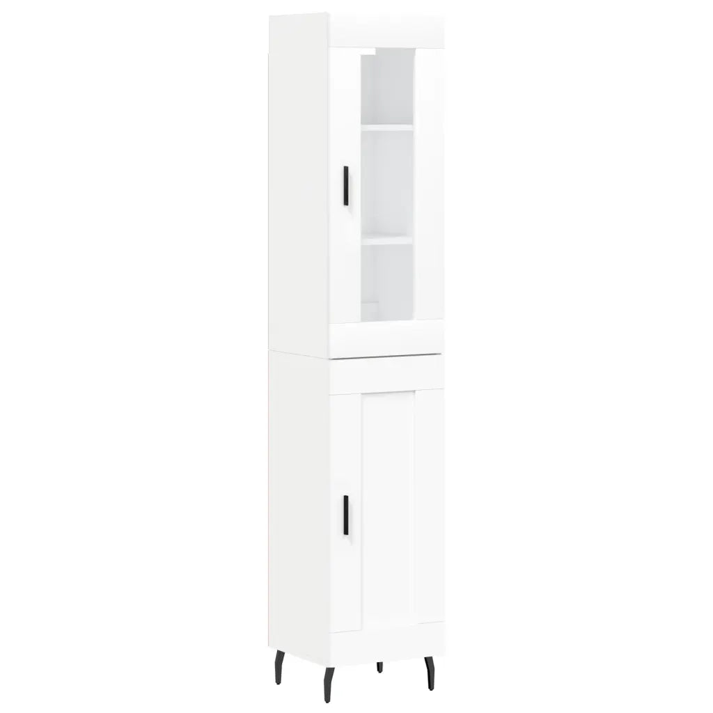 Credenza | Madia | Buffet da pranzo | Armadio da pranzo Bianca 34,5x34x180 cm in Legno Multistrato