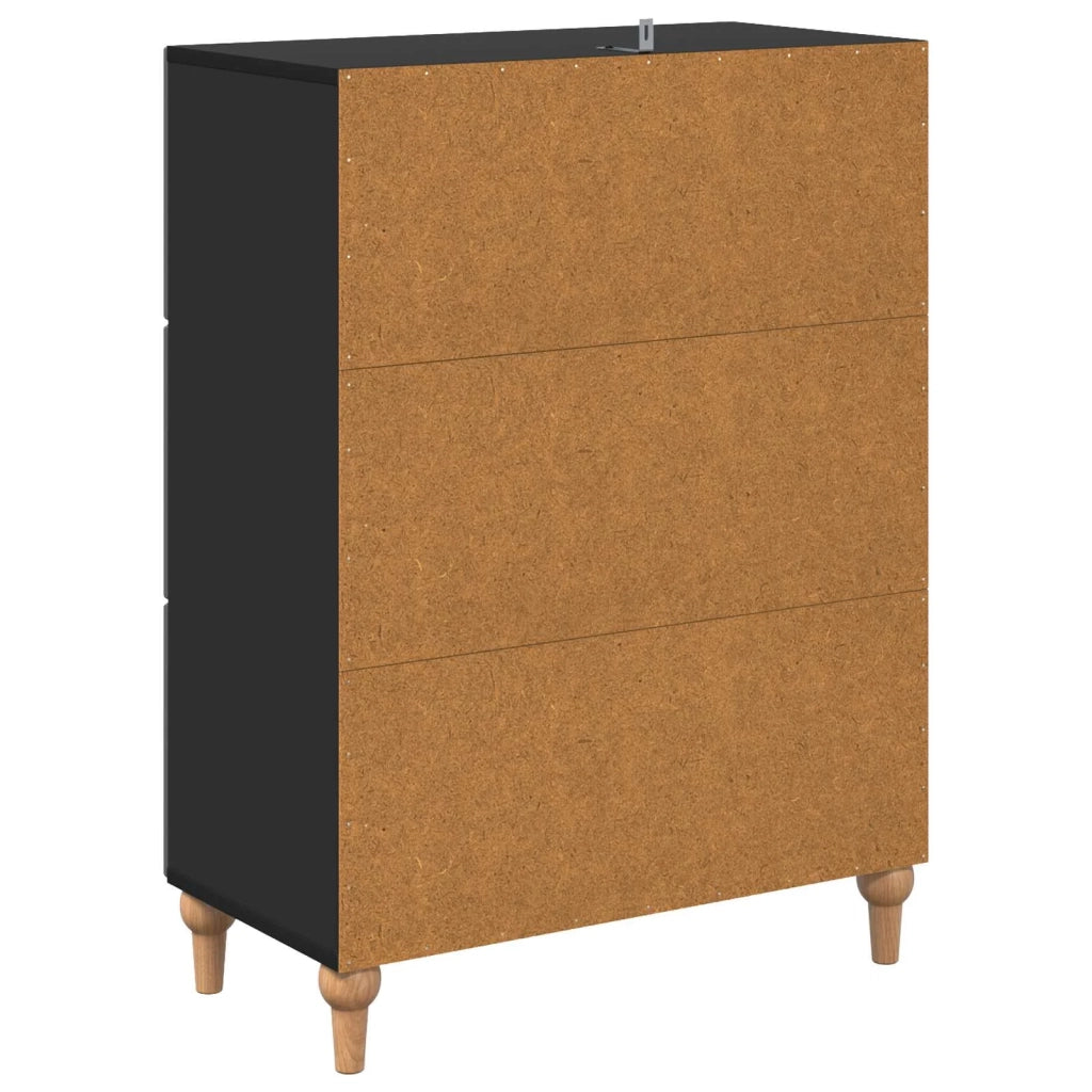 Mobile con Cassetti Nero 66 x 34,5 x 90 cm Legno ingegnerizzato 894146