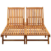 Lettino Prendisole per 2 Persone in Legno Massello di Acacia 311873