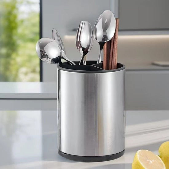 Arredamento cucina, 18,5 x 14 cm, arredamento cucina, acciaio inossidabile; menù a muro multifunzionale, 360 gradi girevole menù e forchetta, creativo contenitore di stoccaggio, menù a stecchi girevole