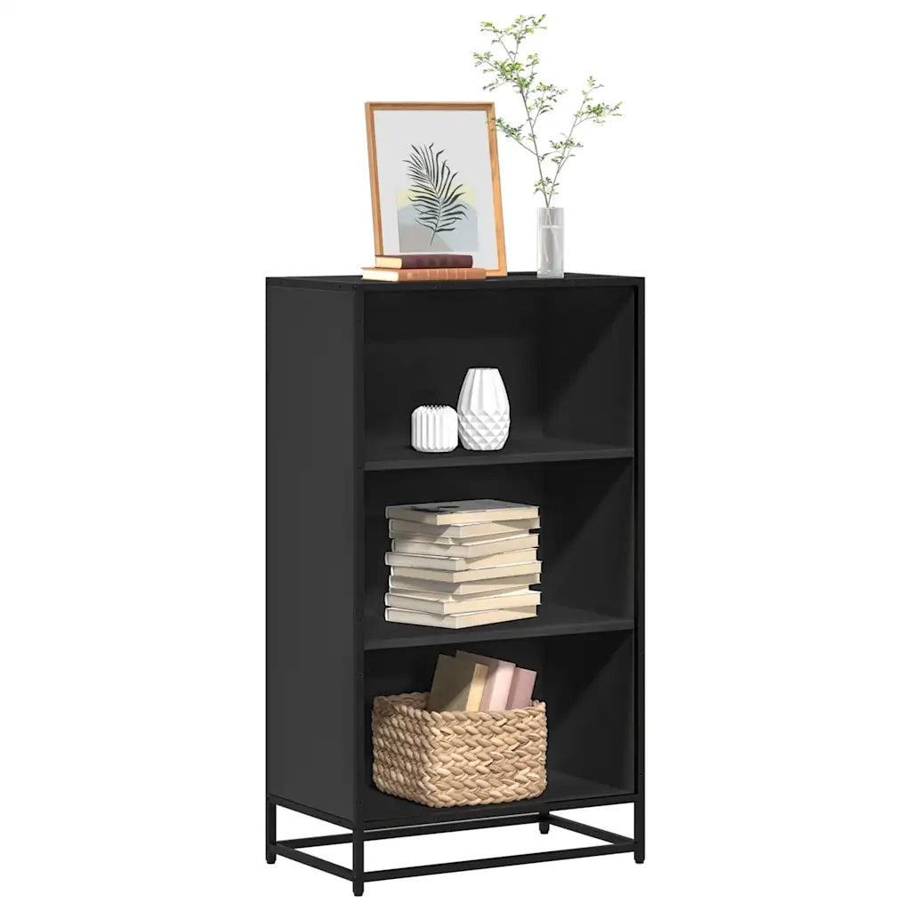 Libreria Nera 60x35x107,5 cm in Legno Multistrato 849114