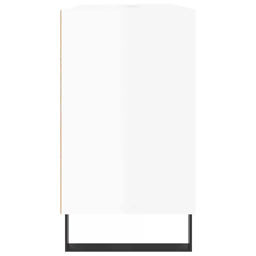 Armadietto Bagno Bianco Lucido 80x33x60cm in Legno Multistrato 831638
