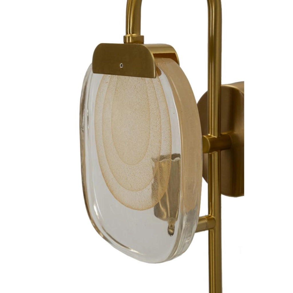 Lampada a Parete VKH68, Oro, Metallo, 15x14x38 cm
