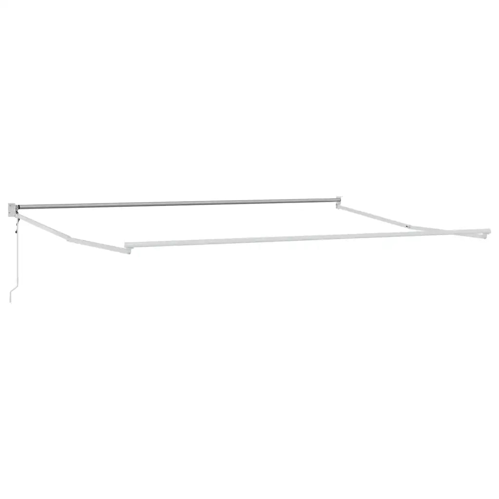 Tenda Retrattile Antracite e Bianca 5x3 m Tessuto e Alluminio