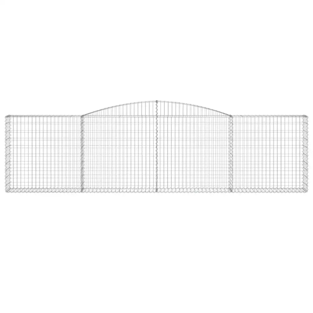 Cesti Gabbioni ad Arco 8 pz 400x30x100/120 cm Ferro Zincato 3146872