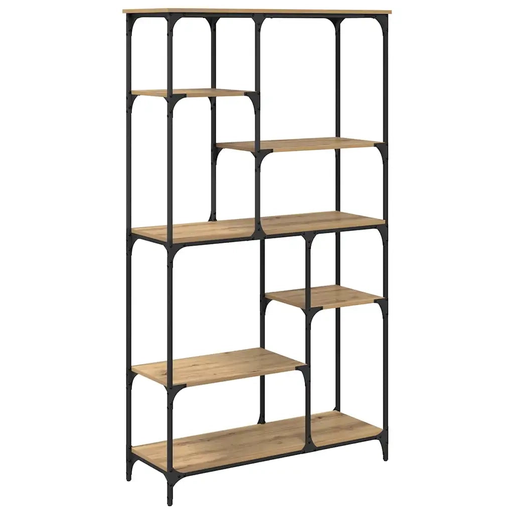 Libreria-Scaffale per Libri-Mobile di Stoccaggio Rovere artigianale 99 x 35,5 x 176 cm