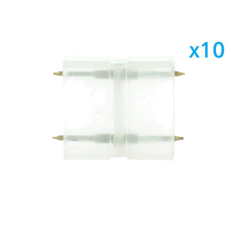 10 PZ Connettore 2 Pin Passo 13,5mm per Unire e Allungare Bobina Led 220V Mono Colore