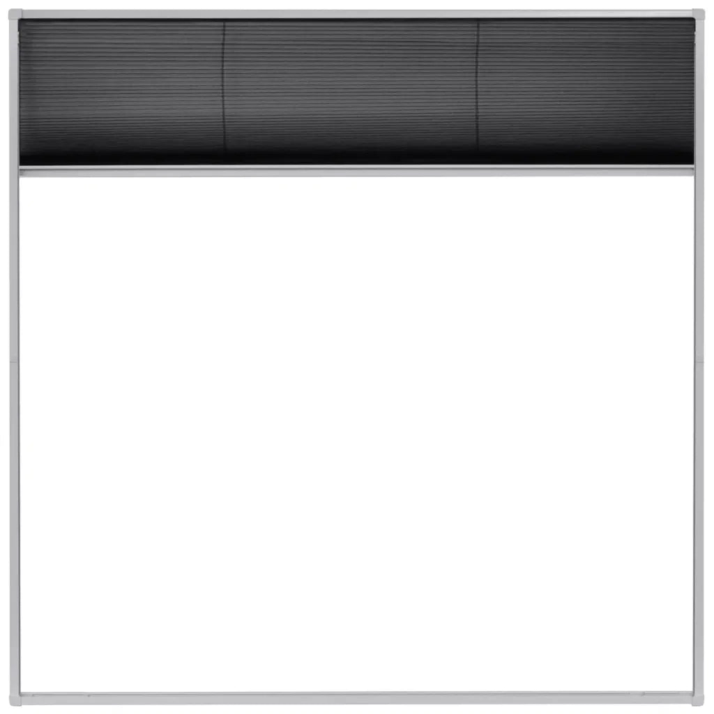 vidaXL Zanzariera Plissettata per Finestre in Alluminio 120x120 cm
