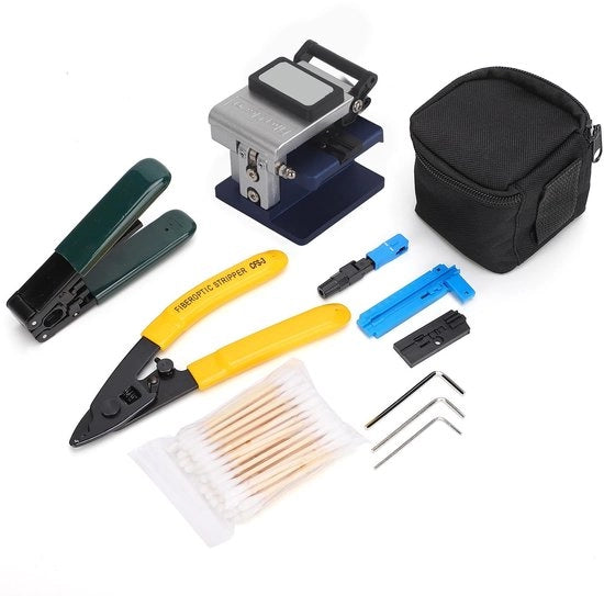 Set di Strippaggio a Fibra Ottica - Strumento di Strippaggio LWL - Divisore di Fibra FC-6S - Progettazione Ergonomica - Materiali di Alta Qualità - Duraturo e Preciso. - Set di Strippaggio a Fibra Ottica