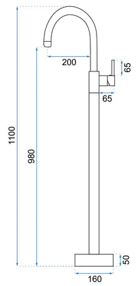 Rubinetto Da Lavabo Rea Lungo Ortis Gold