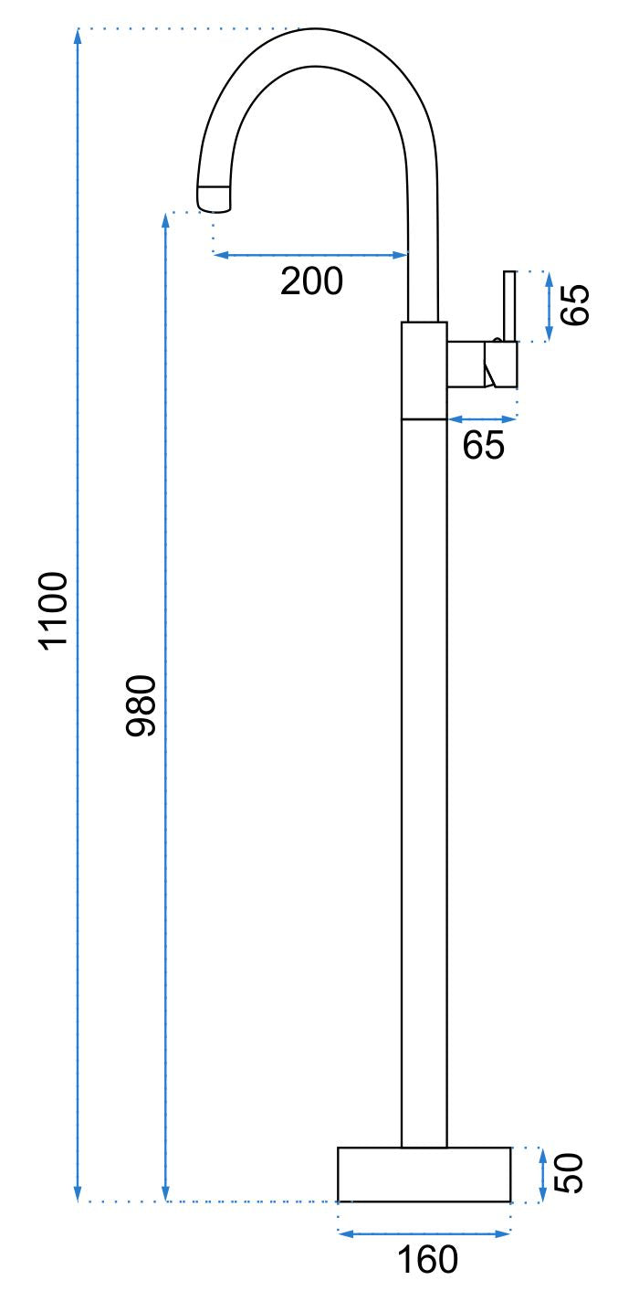 Rubinetto Da Lavabo Rea Lungo Ortis Gold