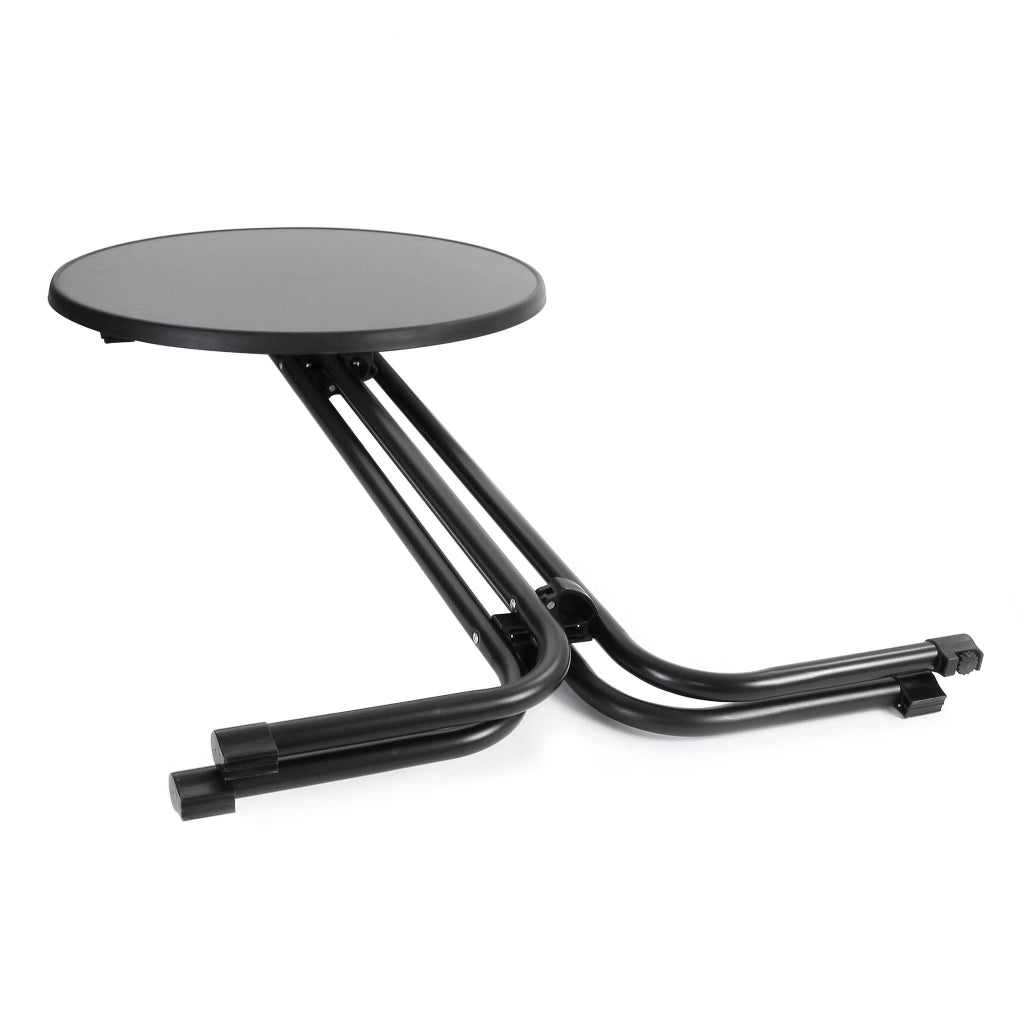 Toboli Tavolo alto da bar rotondo pieghevole nero Ø 80 cm h 110 cm per interno ed esterno