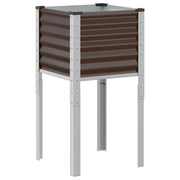 Fioriera | Cassetta per fiori | Vaso da giardino marrone 45x45x88 cm in acciaio