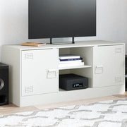 Mobile Porta TV-Mobile per TV-Credenza TV Bianco 99x39x44 cm in Acciaio 105244