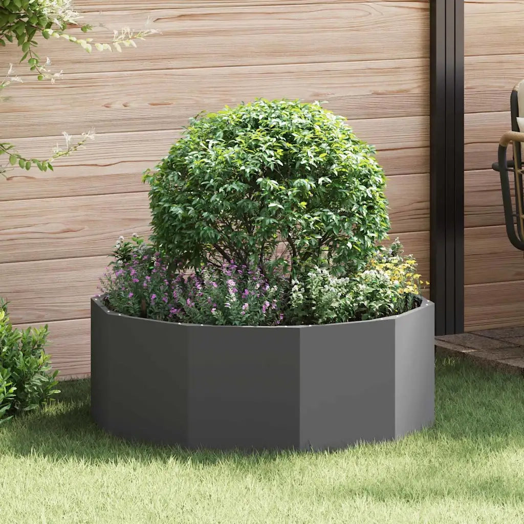 Fioriera Nero 90 x 90 x 35 cm Acciaio