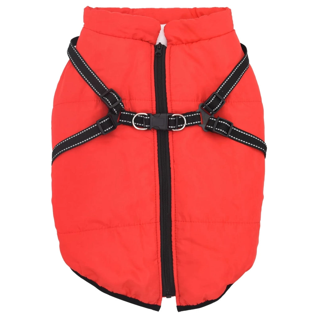 Cappotto per Cani Rosso L44 Pile e Poliestere CFW3649919