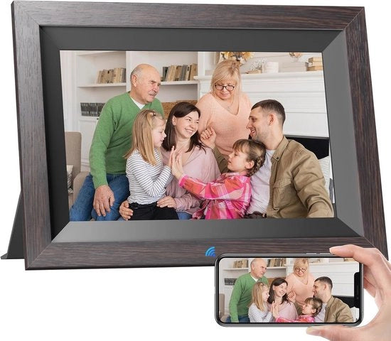 Tavolo fotografico digitale 10,1 pollici con WiFi e 32 GB di memoria, schermo IPS HD touchscreen e rotazione automatica