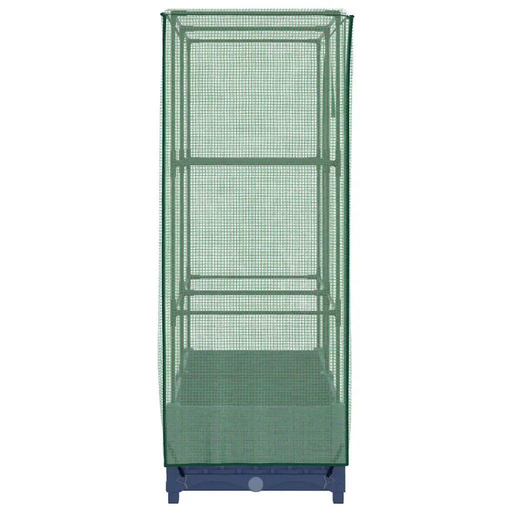 vidaXL Letto Rialzato con Copertura Serra Effetto Rattan 80x40x123 cm