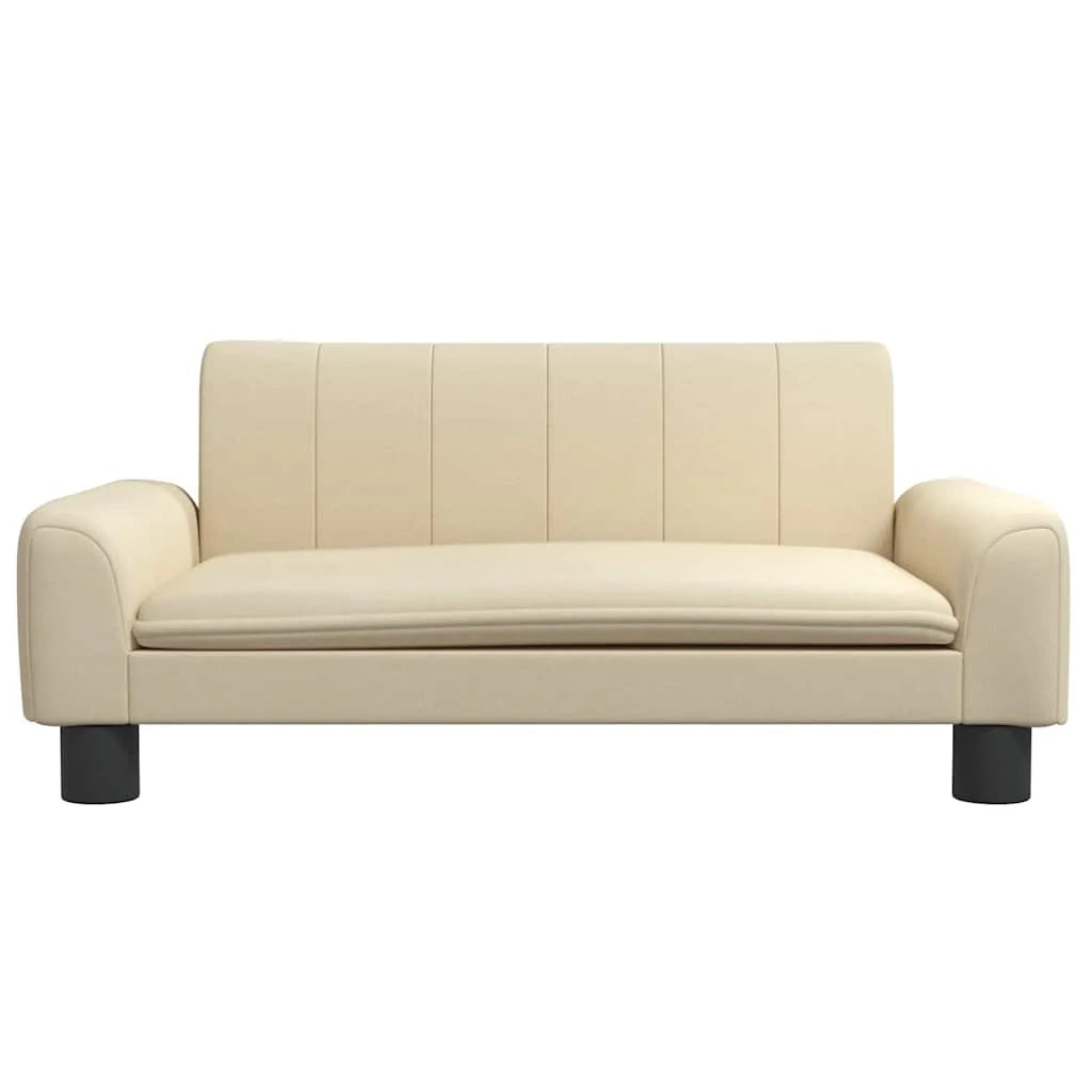Cuccia per cani a forma di cesto comoda 70 x 45 x 30 cm tessuto color crema 02_0042844