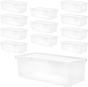 12 cassetti trasparenti in plastica, 19 x 9 x 6 cm, cassetti a pila, cassetti per pennarelli, contenitore di archiviazione e organizzazione