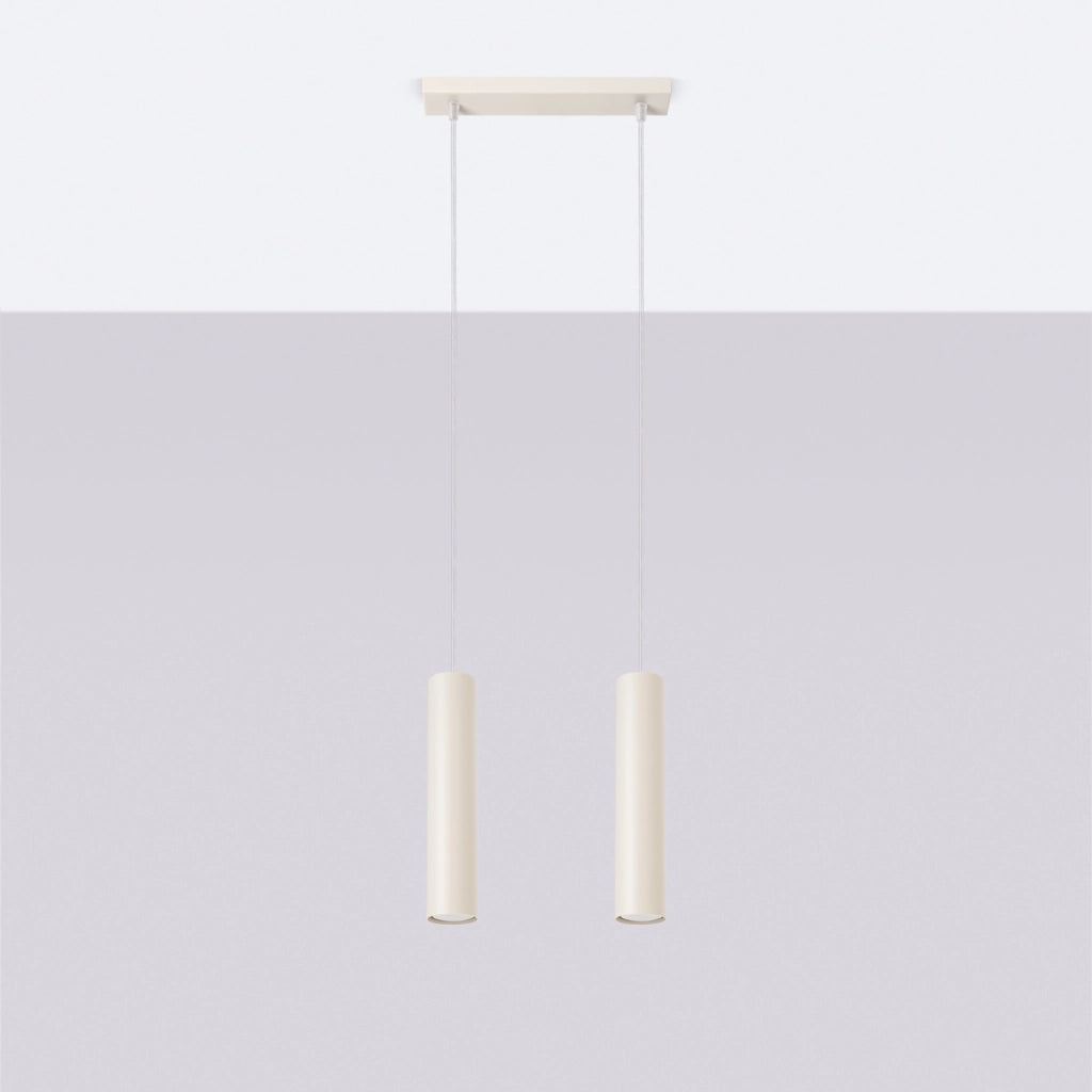 Lampada a sospensione MODENO beige barra 2xGU10 30cm