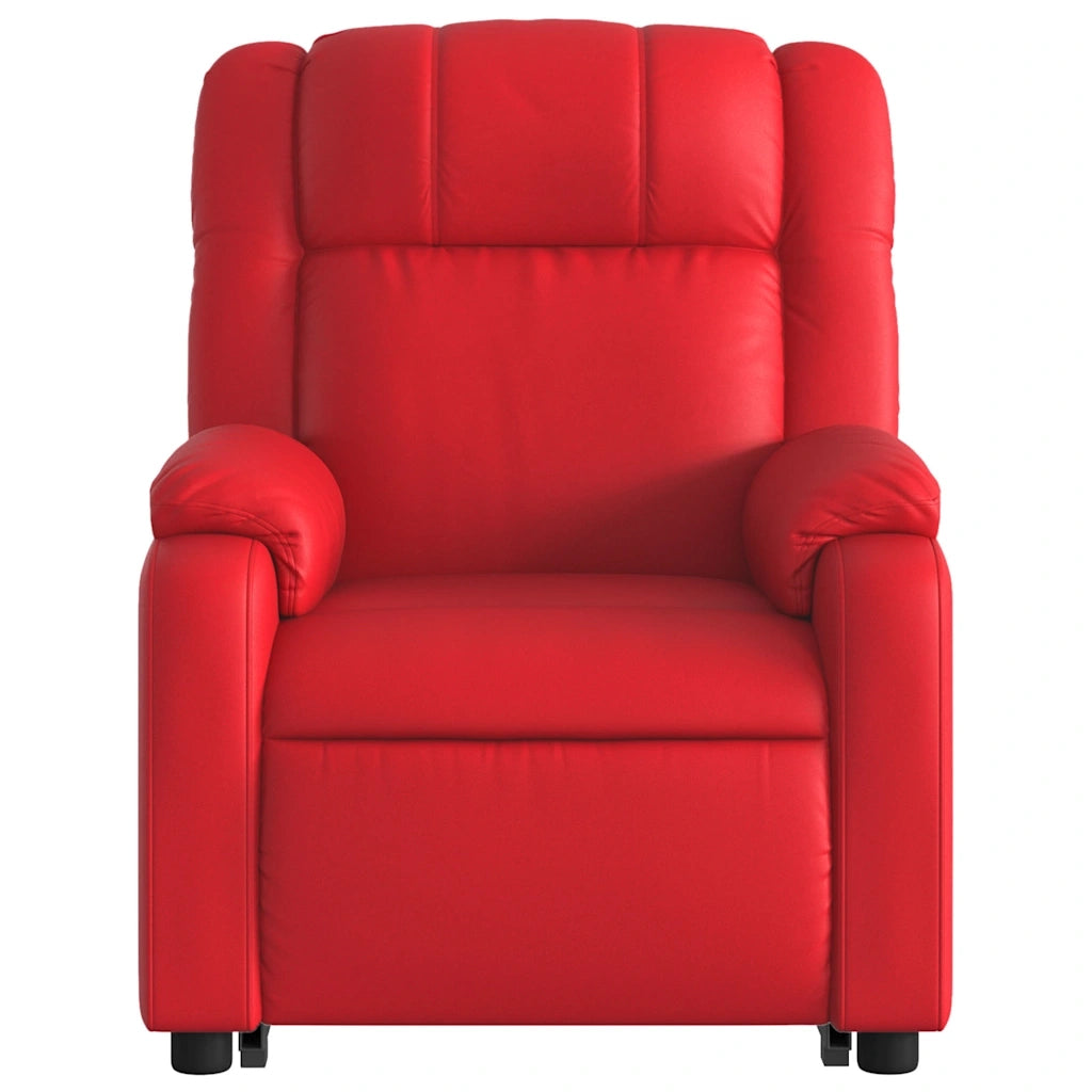 Poltrona Alzapersona Reclinabile Rosso in Similpelle 3205155