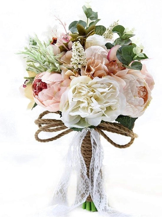 Boetano di Seta, Ideale per Ragazze Sposate, Matrimonio e Decorazione di Casa con Fiori di Lusso