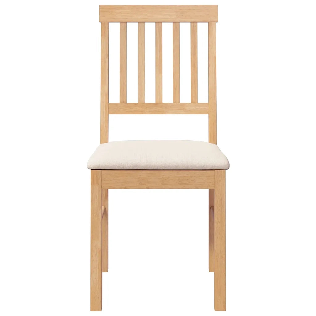 vidaXL Sedie da Pranzo con Cuscini 2 pz in Legno Massello di Hevea