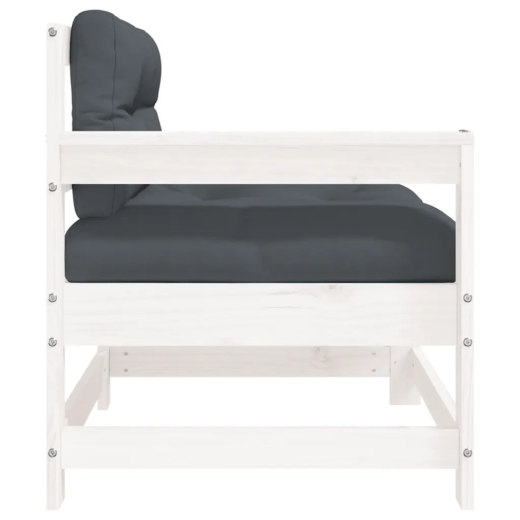 Sedia da Giardino con Cuscini in Legno Massello di Pino CFW5703628