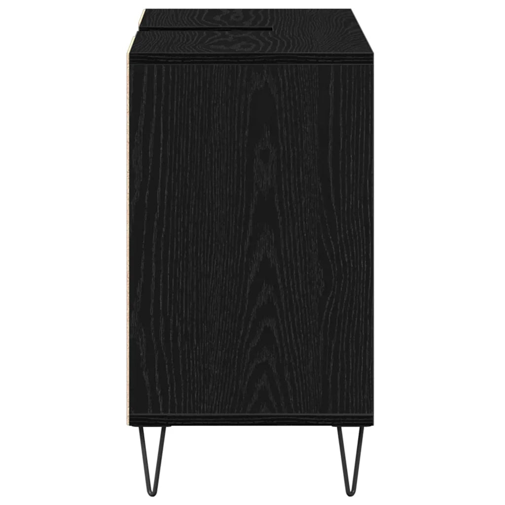 Mobile da Bagno | Armadio da bagno Nero 80 x 33 x 60 cm Legno multistrato