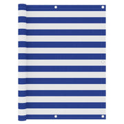 Paravento per balcone frangivista 120 x 300 cm tessuto Oxford bianco e blu 02_0010062