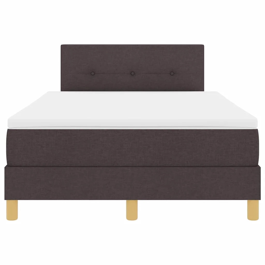 Letto a molle con cuscino Marrone Scuro 120 x 200 cm Tessuto 3338912