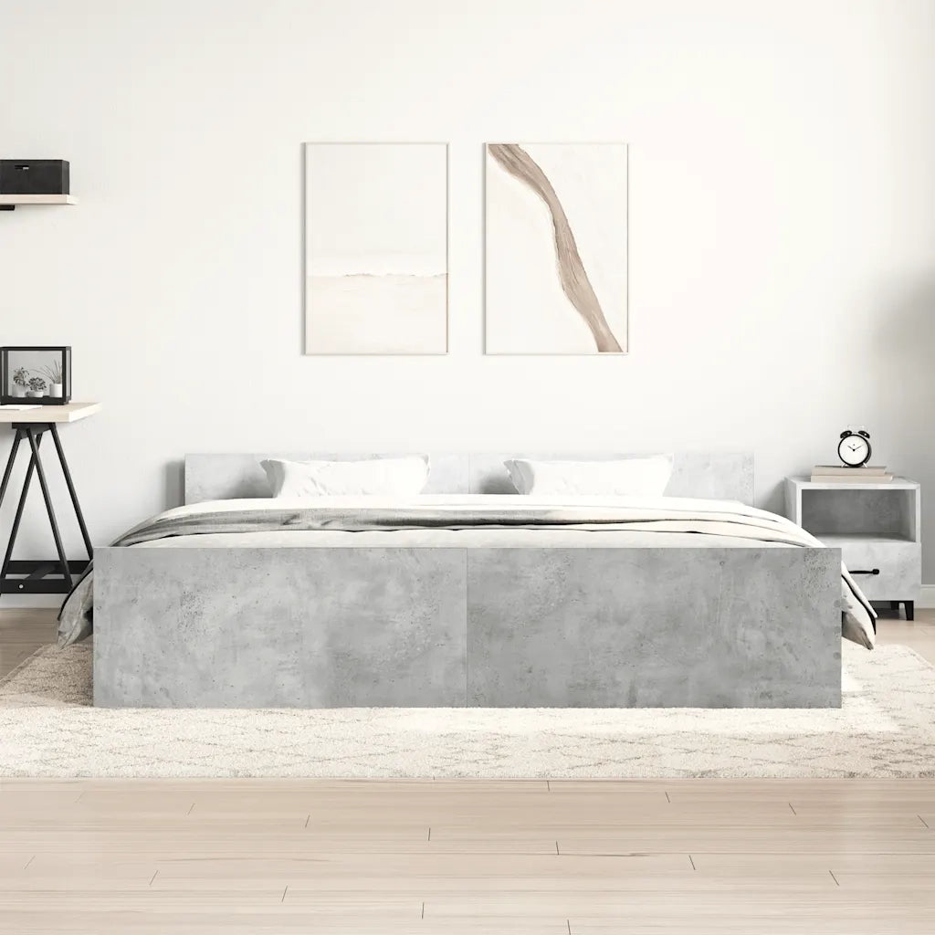 Giroletto con Testiera e Pediera Grigio Cemento 160x200 cm
