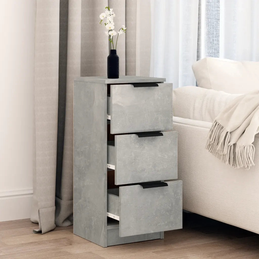 Credenza Grigio Cemento 30x30x70 cm in Legno Multistrato 811159