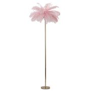 Lampada da Terra Piume 10, Rosa, Metallo, 55x55x160 cm