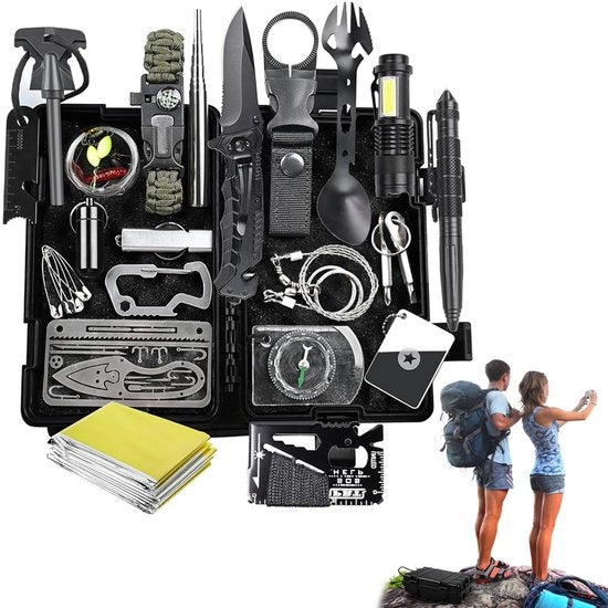 Kit di Emergenza Outdoor - Zaino con Rampino - Nero