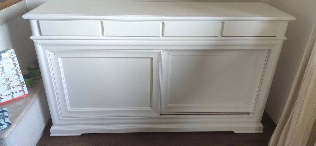Madia credenza shabby in legno 2 porte scorrevoli(smontabile) l.180 p.48 h.100 (3071) - Mobili 2G