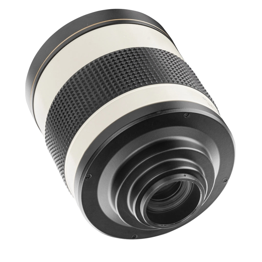 Obiettivo Mirror 800/8,0 DSLR compatibile con Canon R – Lunghezza 131 mm – Per lunghezza focale 800 mm – full frame/APS-C – Adattatore K-Mount T2 – Distanza minima di messa a fuoco 3,5 m