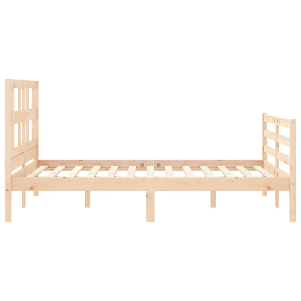 Giroletto con Testiera Small Double-Struttura Letto in Legno Massello 287245