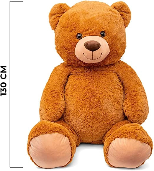 Peluche Orsacchiotto Orso Gigante 130 cm di XXL Teddy Morbido Orsetto Bear Regalo Compleanno Bambini da Marrone Natale A