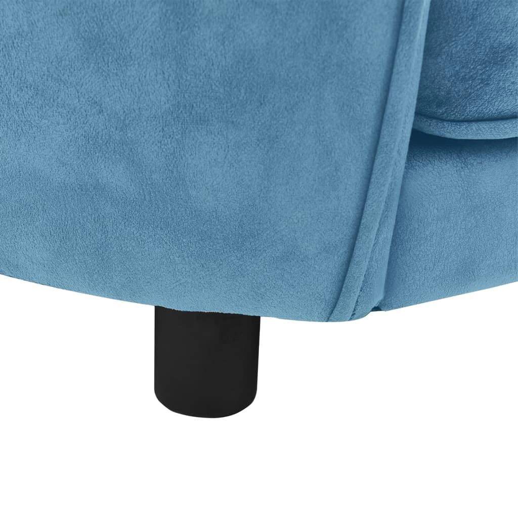 Divano per cani 69 cm in peluche turchese 02_0000219