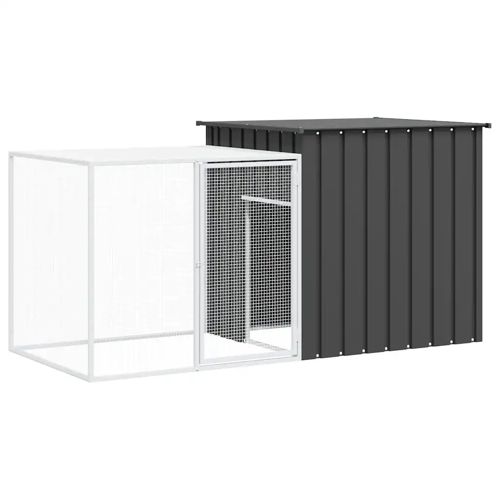 Gabbia per Conigli Antracite 200x91x100 cm Acciaio Zincato cod mxl 41455