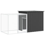 Gabbia per Conigli Antracite 200x91x100 cm Acciaio Zincato cod mxl 41455