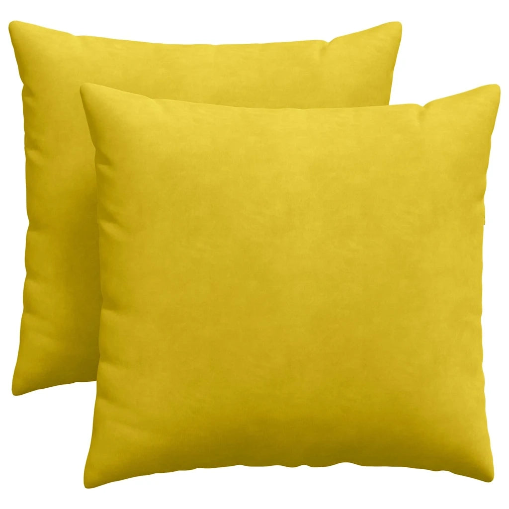 Cuscini da Divano 2 pcs Giallo 45 x 45 cm Tessuto in Cords