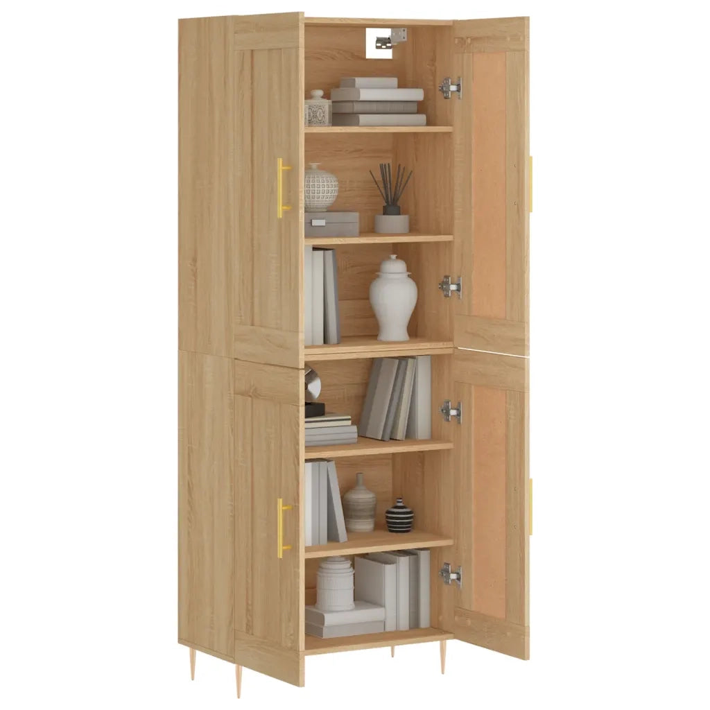 Credenza | Madia | Buffet da pranzo | Armadio da pranzo Rovere Sonoma 69,5x34x180 cm in Legno Multistrato
