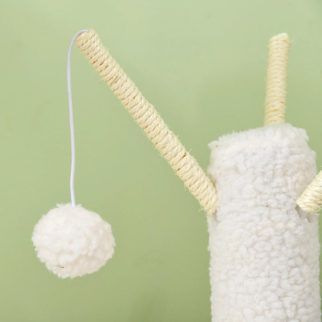Arbre ¨¤ chat griffoir sisal tunnel plateforme peluche ¨C Zephmum ¨C 56x40x91 beige
