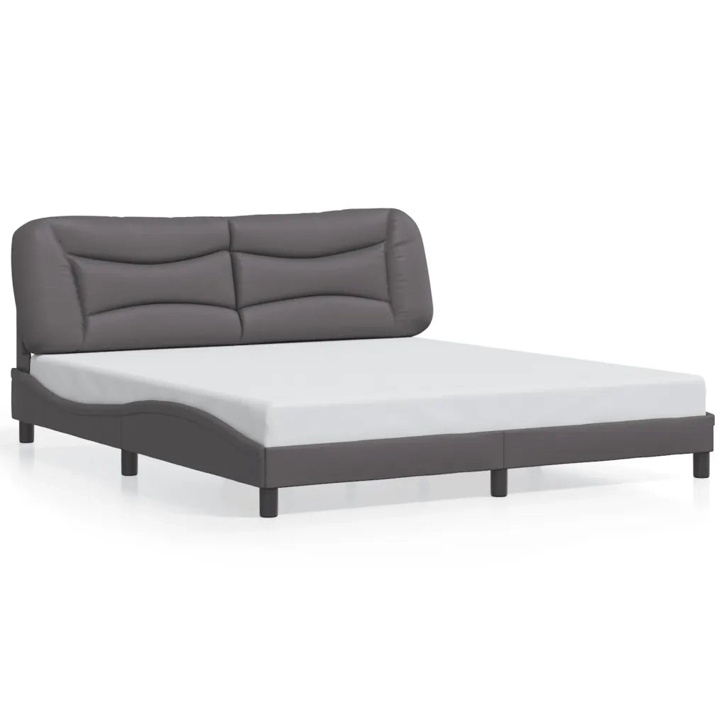 Giroletto con LED senza Materasso-Struttura Letto Hvar Grigio 180x200 cm