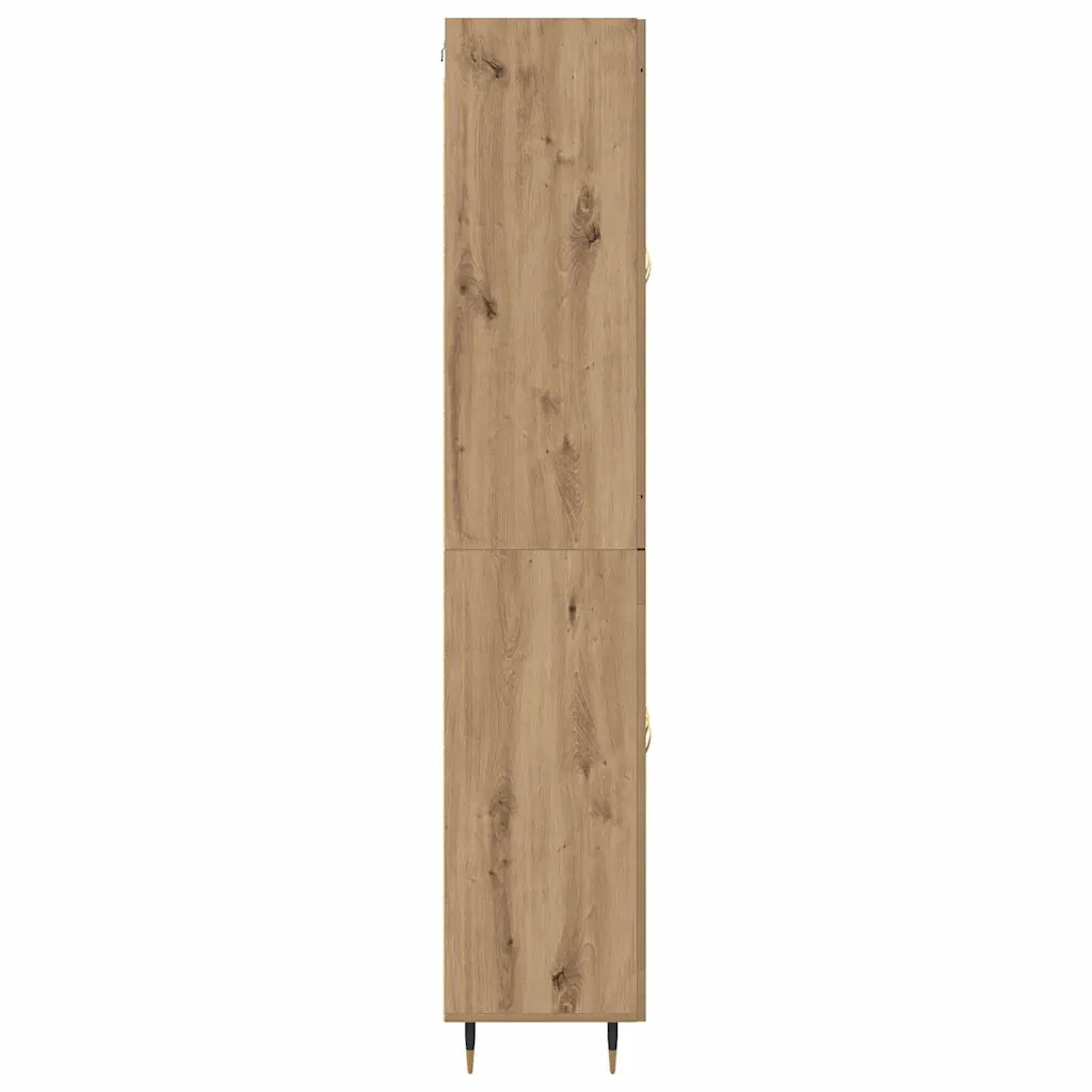 Credenza 2 pcs Rovere artigianale Legno multistrato 3415944