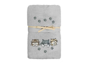 Set Asciugamano Copiola Salvietta Bagno In Spugna 100% Cotone Tre Mici - Copiola - Grigio