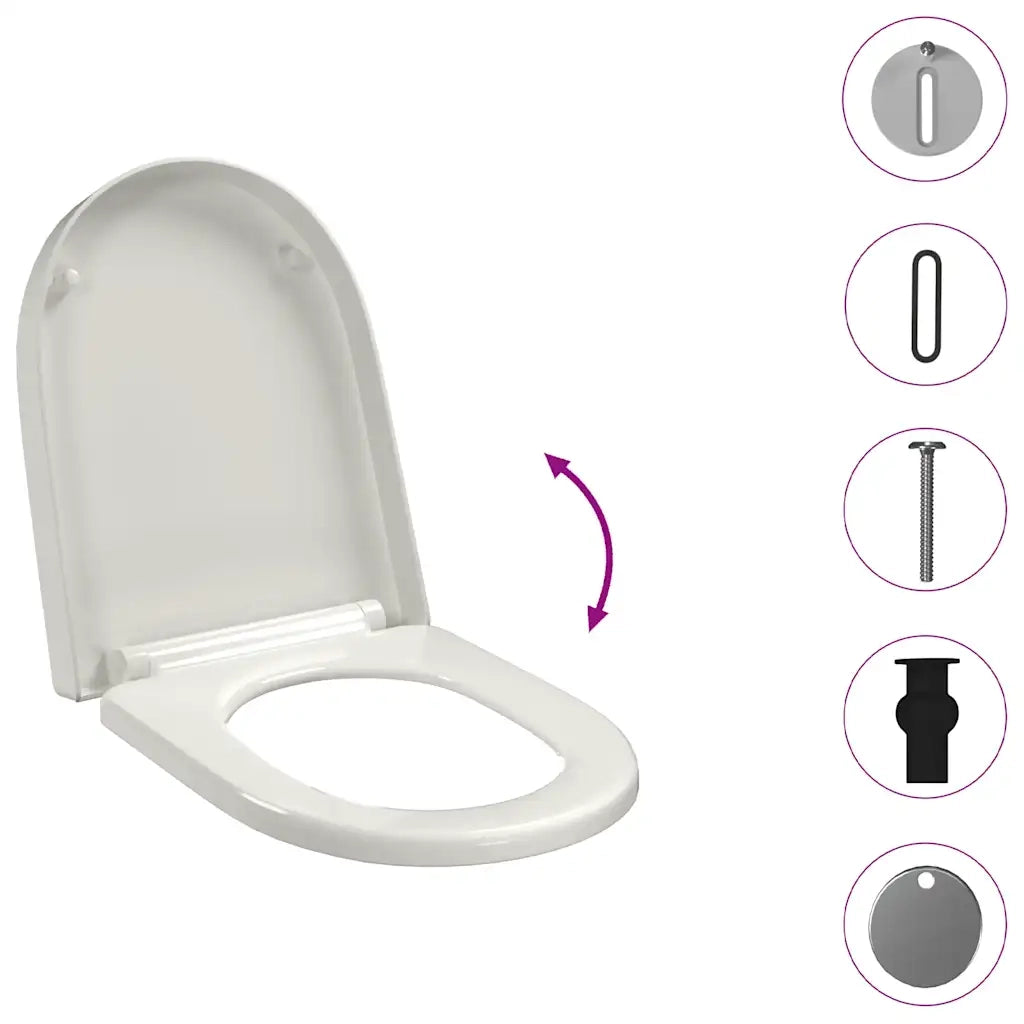 Copriwater Ammortizzato e Sgancio Rapido Bianco Quadrato CFW9669100